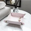 Nordic Leather Storage Box Deskto Jewelry Cosmetic Key Storage Basket Folding Storage Case Table Organizer 5