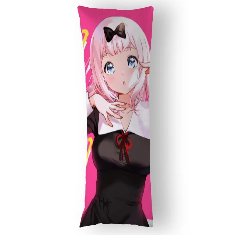 Fujiwara Chika Dakimakura Pillowcase Hug Satin Pillowcover Almohada Anime Body Pillow Case