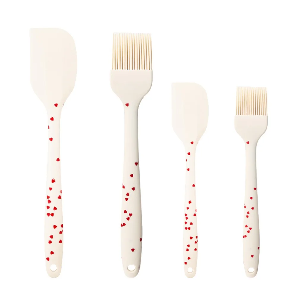 

Набор антипригарных силиконовых шпателей, термостойкая кухонная утварь с отверстиями для подвешивания, 4 шт.