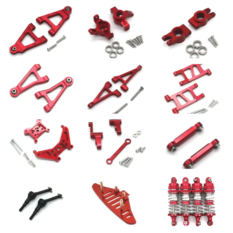 MJX 1/14 14301 14302 14303 RC Auto Metall Lenkung Tasse Oberen Unteren Schwinge Set Shock Tower Halterung Körper Post Upgrade Teile