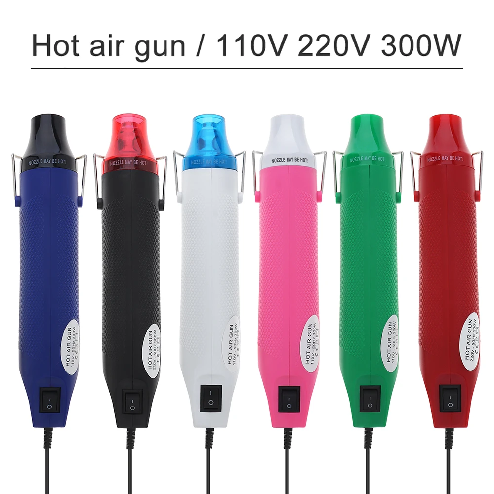Mini Hot Air Gun 110V / 220V 300W Hot Air Gun Electric Power Hot Dryer DIY Heat Gun with EU / US Plug for Shrink Tubing Car Wrap