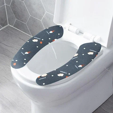 

Soft Universal Thick Toilet Seat Cover Cute Bear Toilet Cover Reusable Toilet Sticker Summer Toilet Mat Bathroom Accessories