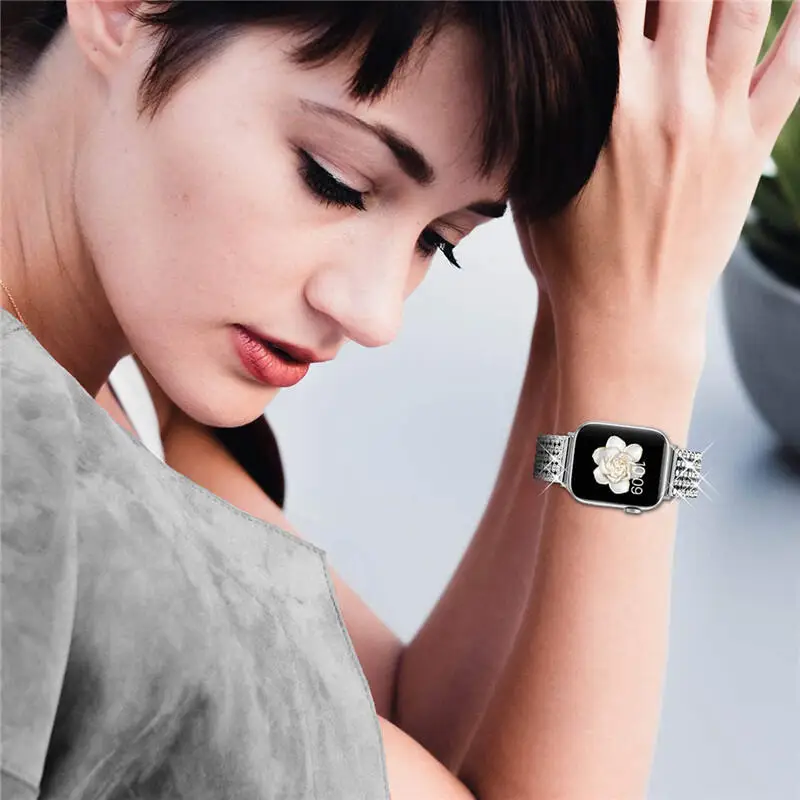 Elegant Diamond Metal Strap