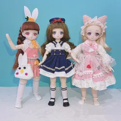 Poupée articulée 1/6 BJD 12 pouces, 30CM, 21 pièces, maquillage, robe, yeux de dessin animé 3D, poupées avec vêtements à la mode, jouets pour filles,jouets pour filles,jouets de bricolage Poupée BJD, jouet bricolage 