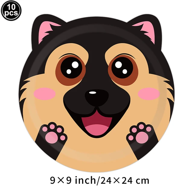 Pet Dog Cupcake Toppers Pet Dog Themed Birthday Party Supplies Dog Face Cake Toppers Puppy Theme Birthday Party Decoration 5