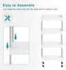 YSSOA Rolling Storage Cart, 4 Tier Slim Mobile Shelving Unit for Storage,360° Rotating Wheel Lockable Utility Cart,Great for Off 6