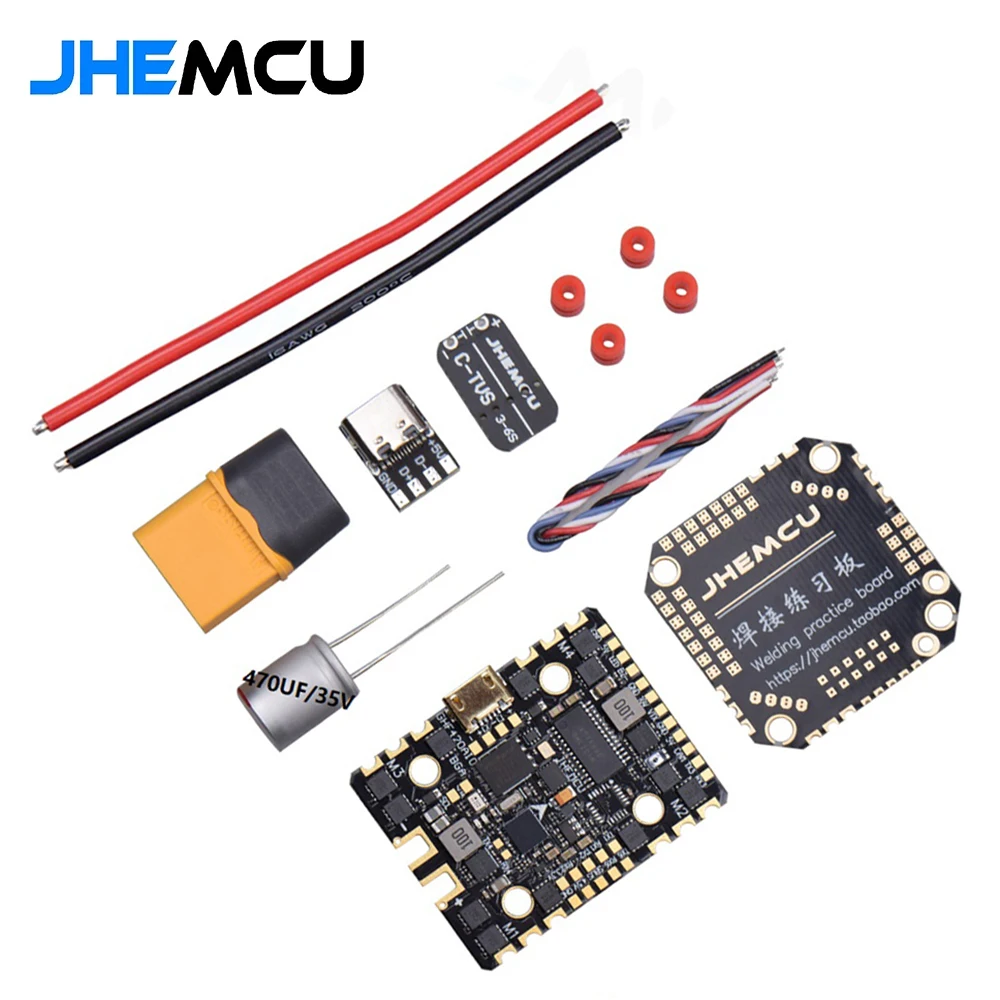 

JHEMCU GHF420AIO-BGA 40A F405 Flight Controller 40A BLHELI_S 4in1 ESC 2-6S for RC FPV freestyle Toothpick Racing Drones
