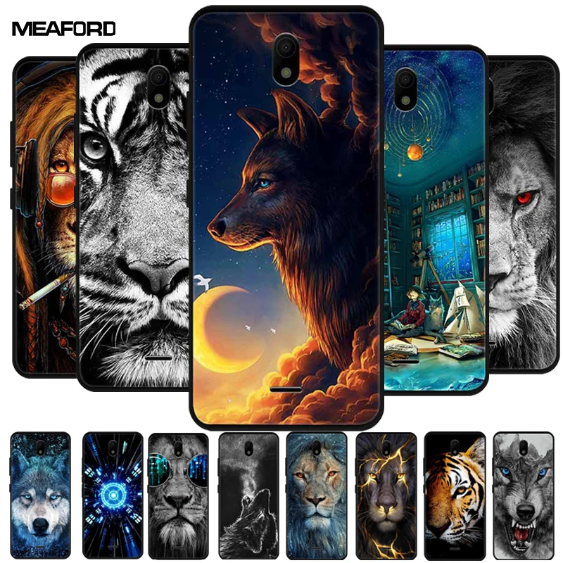 Per Nokia C100 Custodie Soft Tpu Silicone Lion Wolf Cat Cover Per Telefono Per Nokia C100 Cover Posteriori Coque Fundas Bumper 5.45 Pollici C 100