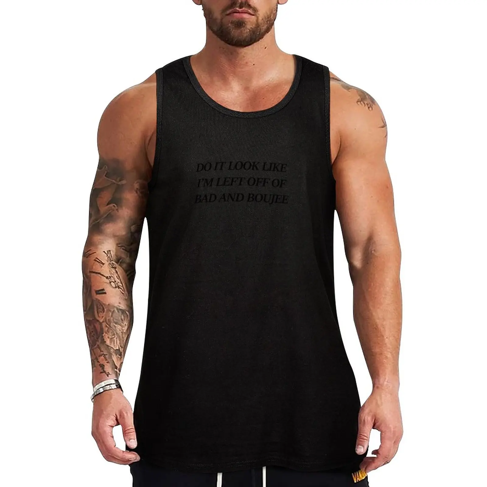 

New bad and boujee Tank Top Men's gym clothing bodybuilding men clothes cute tops t shirt