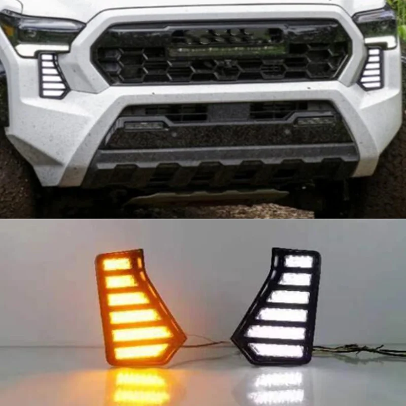 LED DRL Daytime Running Lamp Turn Signal Fog Light For 2024 2025 Toyota Tacoma