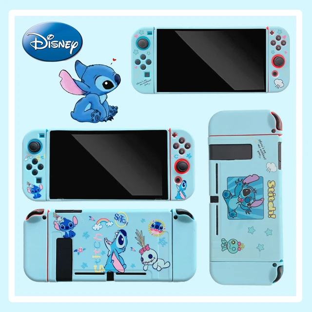 Coque de protection Disney Stitch Nintendo Switch, console de jeu fendue,  dessin animé cancers, chancelier, couverture souple, stockage NS, boîte à  documents mignonne - AliExpress