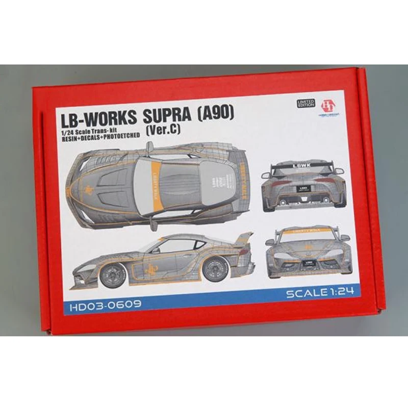 

Hobby Design HD03-0609 1/24 LB-Works Supra (A90)(Ver.C) Full Detail Trans-Kit Model Car Vehicle Suite Hand Made Model Resin+PE