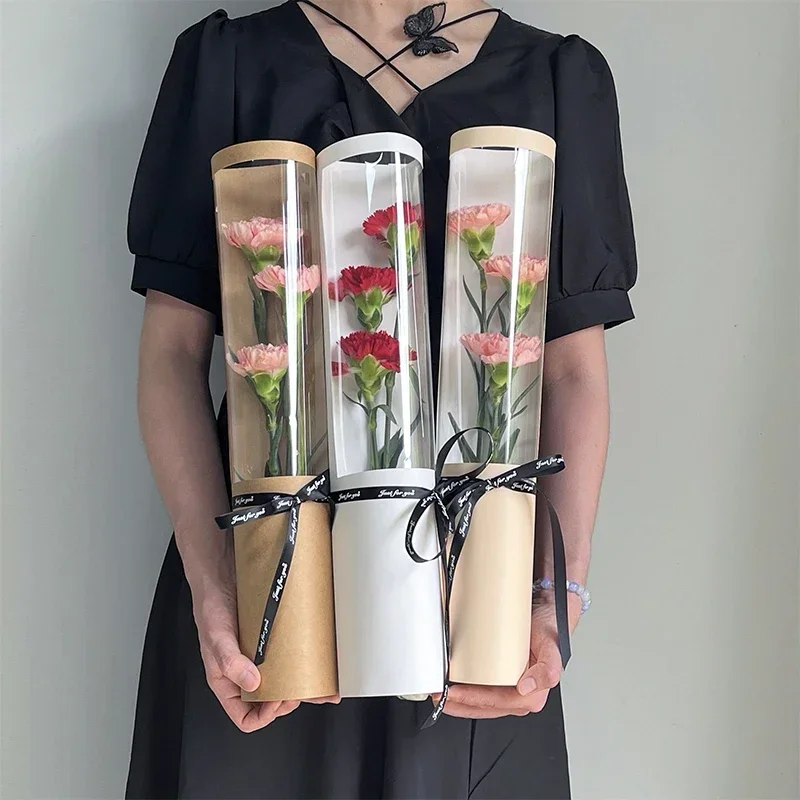 

Новый букет, упаковочная коробка для одной штуки, несколько цветов, розы, упаковочные коробки из ПВХ, полупрозрачная одинарная бумага