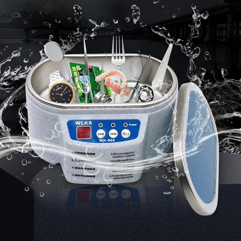 30/50W Ultrasonic Cleaner Sonicator Bath 40Khz Degas For Home Watches Contact Lens Glasses Cleaner Machine Teeth Makeup Razor 2