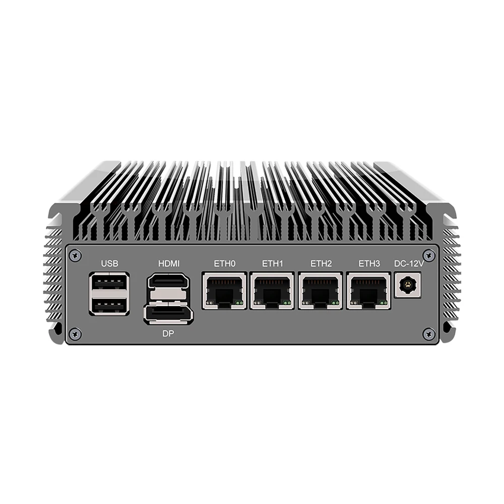 Micro Firewall Appliance, Mini PC, Intel 12th Gen Core I3 N305, HUNSN RJ34,  pFsense Plus, Mikrotik, OPNsense, VPN, Router PC, GPIO, TF Slot, HDMI, DP