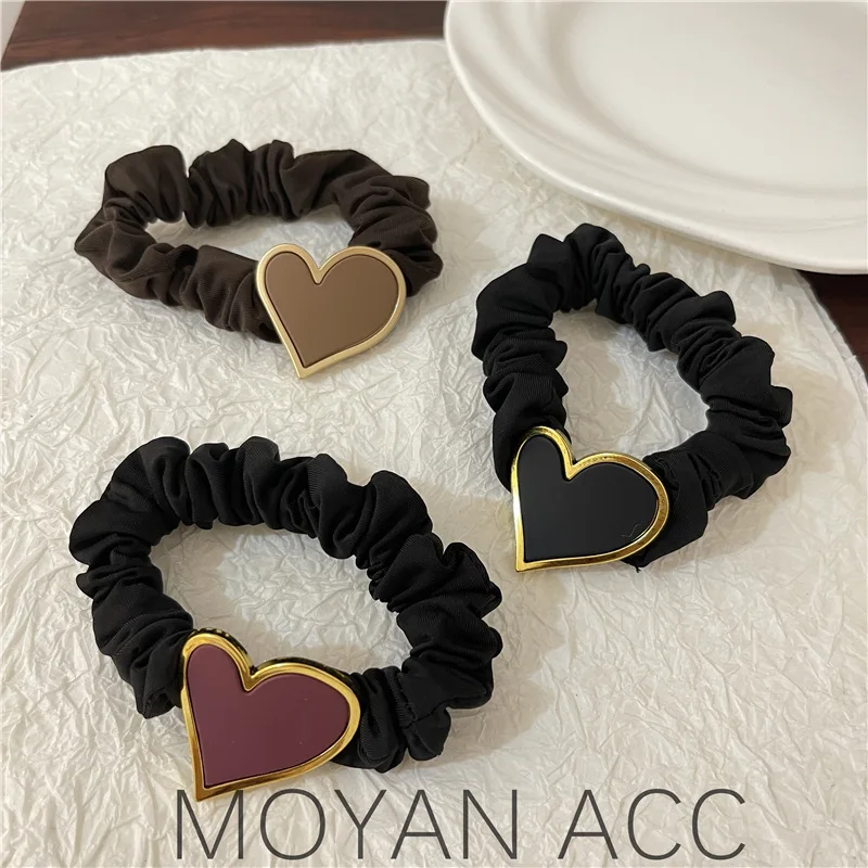 Korean Simple Love Hair Band Tie-up Hair Hair Rope Tie Horsetail Headwear Does Not Hurt Hair Rubber Bands Elegant Hair Accessori