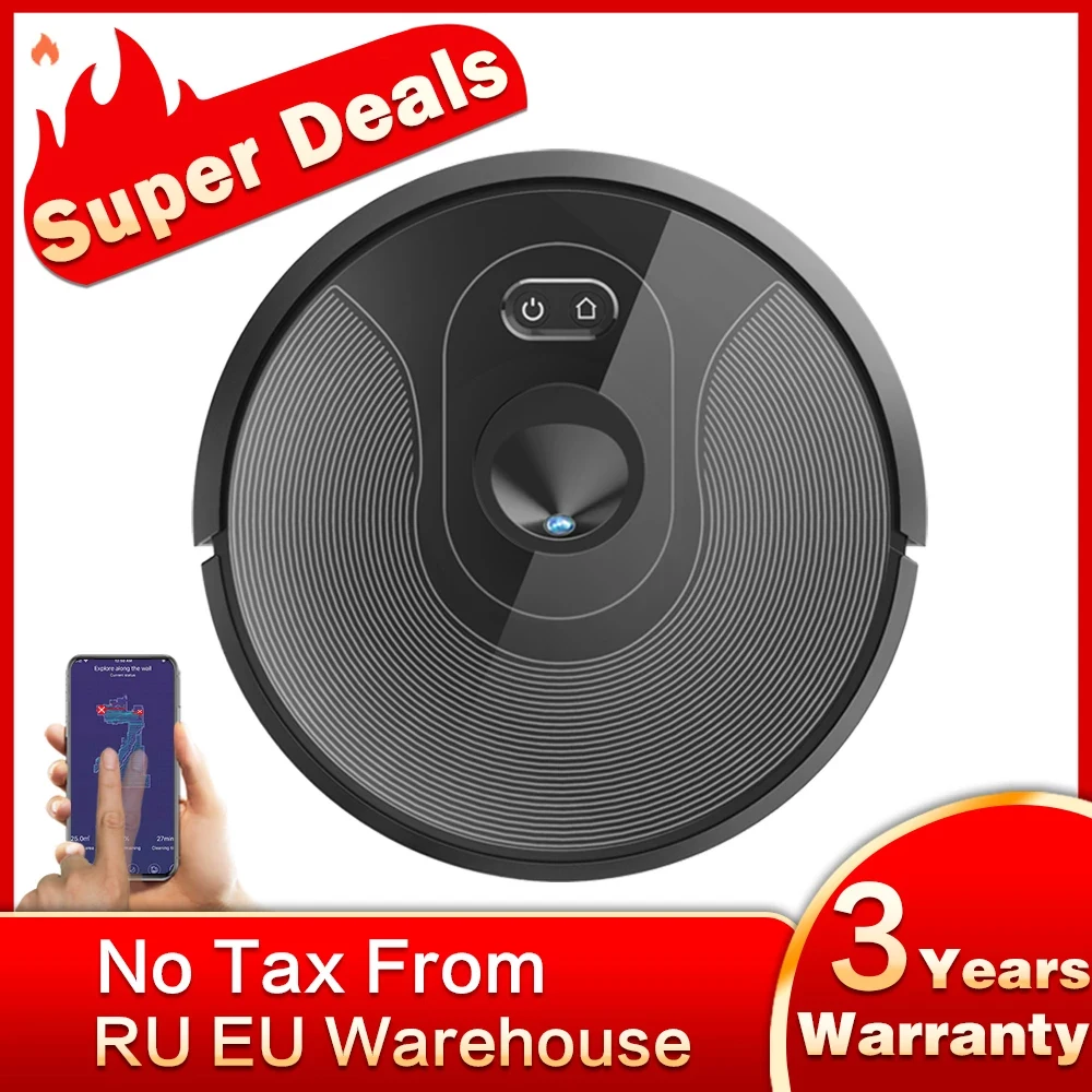 ABIR X6 Robot Vacuum Cleaner, Visual Navigation,APP Virtual Barrier,Breakpoint Continuous