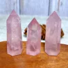Natural Crystal Rose Quartz Tower Point High Quality Healing Gemstones Mineral Energy Reiki Home Decorations Gift 2