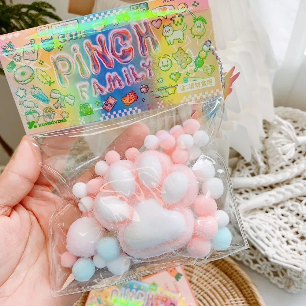 New Squeeze Toy Adult Children Cat Foot Antistress Stress Relief Toy Mochi Decompression Fidget Therapy Beads 3