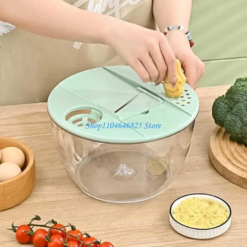 플라스틱 스테인레스 스틸 다기능 야채 슬라이서, 6 가지 종류의 슬라이서가 장착되어 있으며 효율적인 샐러드에 적합하며