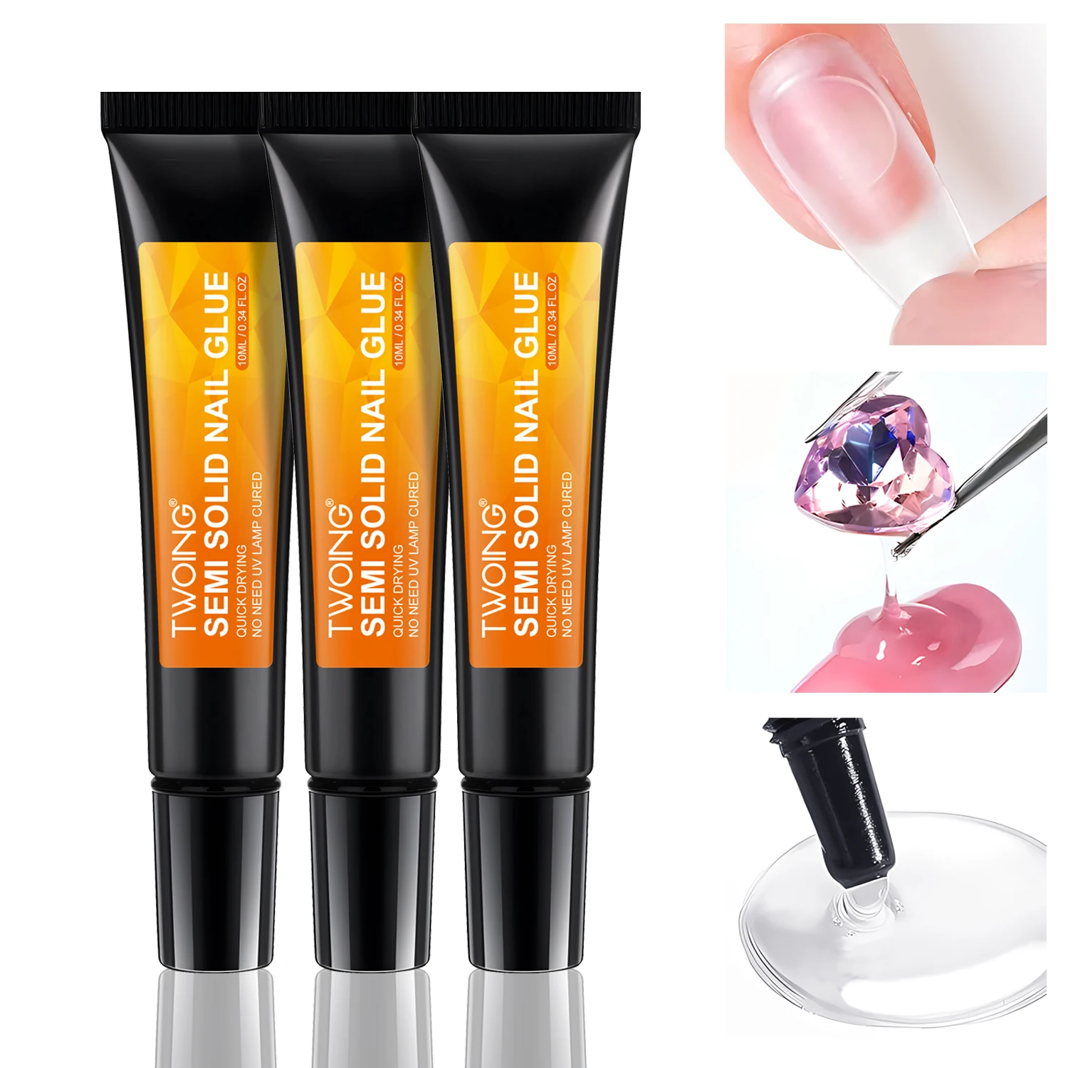 Quick-Dry Nail Glue for Strong Adhesion