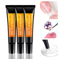 Quick-Dry Nail Glue，Semi solid Super Strong Adhesive For Press-On Nails，Rhinestones，Acrylic Nails，Fake Nail，No need UV/LED Cured 1