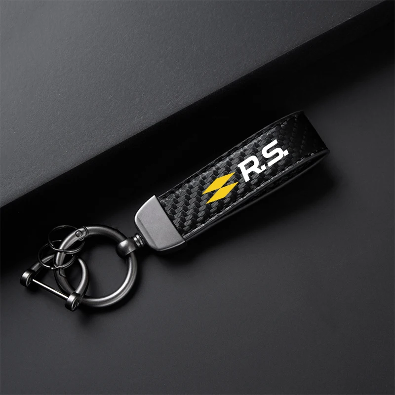 PU Leather Car Keychain Keyring Accessories For Renault RS Sport Megane 3 4 2 Clio 5 Line Sandero Scenic Logan Twingo Koleos car keychain accessories