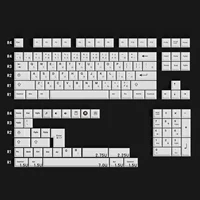 PBT 125 Keys Black White Japanese Keycaps Cherry Profile For Gaming Mechanical Keyboard Supplement 1.75U 2U 7U Shift Space Bar - Image 2