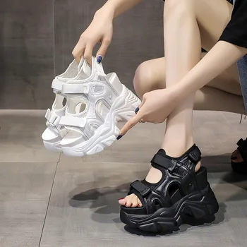 High Heel Platform Sandals for Women Chunky Wedge Slides Slippers Women Summer Shoes Casual Thick bottomed casual Sandals 1