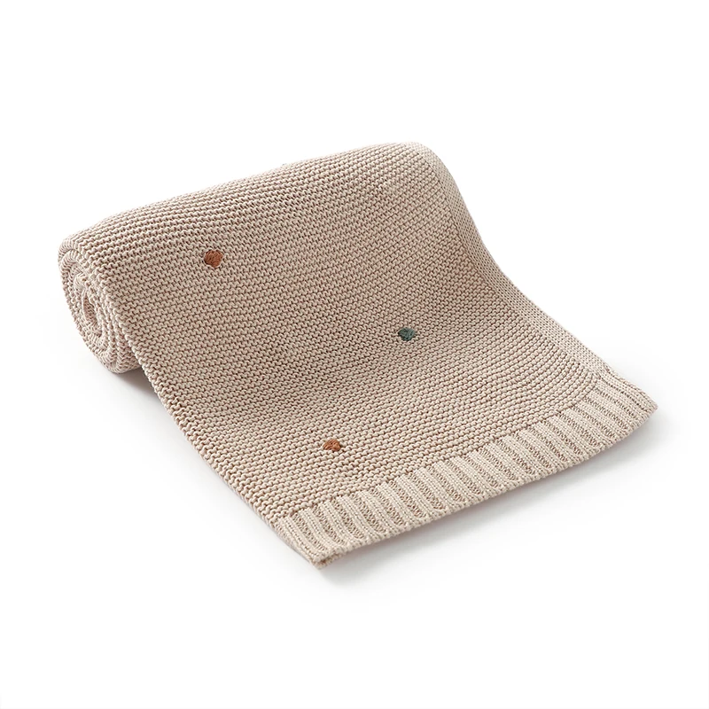 Baby Blankets 90*70cm Knitted Newborn Infant Kids Boys Girls Ultra-Soft Cotton Muslin Swaddle Wrap Stuff Toddler Comforter Sheet 2