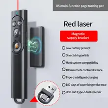  Wireless PPT Presenter Remote Control Red Green Pointer Light Powerpoint Page Turning Pen Tools For Mac/Win/Computer/Laptop 