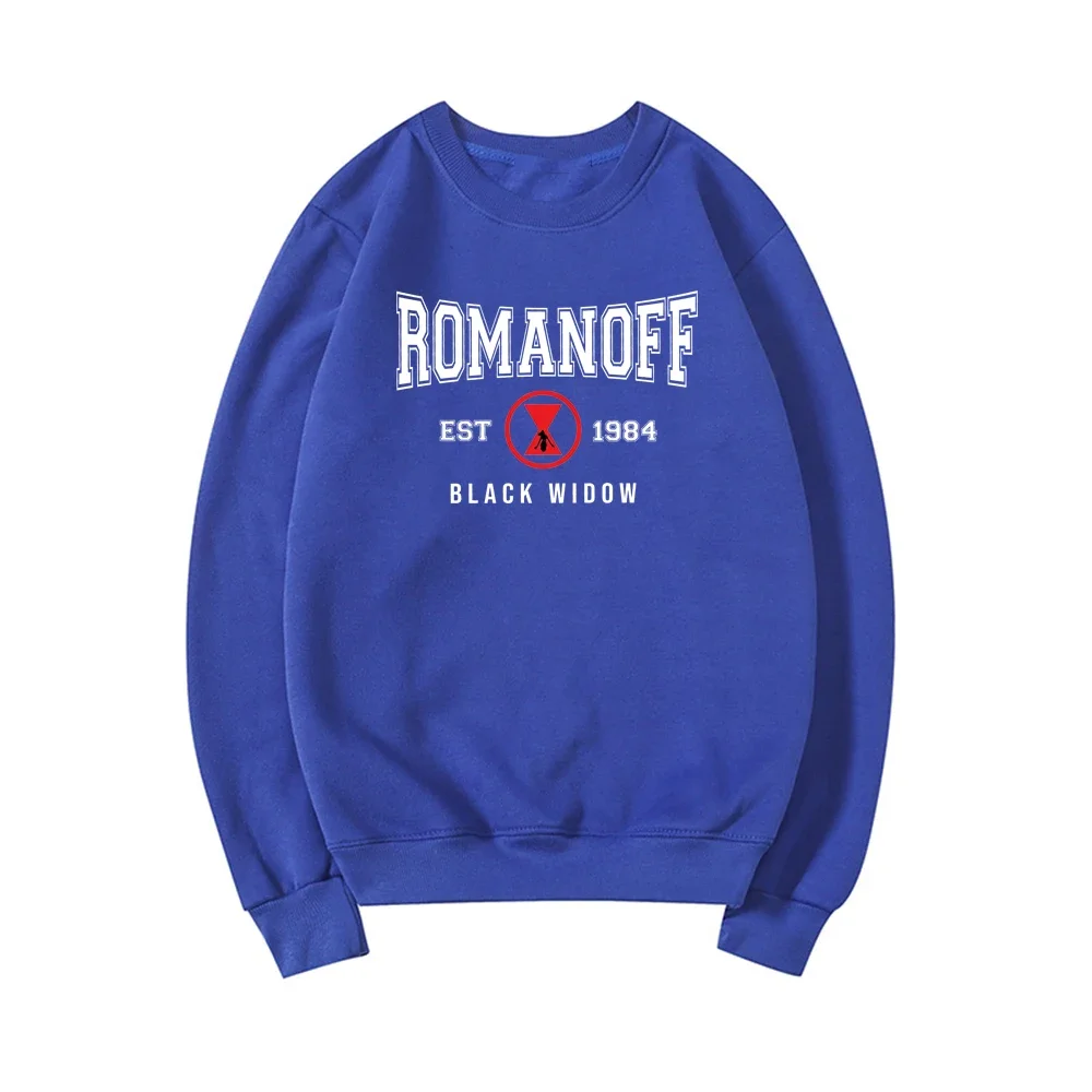 Romanoff 1984-Sweatshirt Natasha Romanoff Superheld Hoodies Frauen Crewneck Sweatshirts Langarm Pullover Streetwear Tops – Detail 4