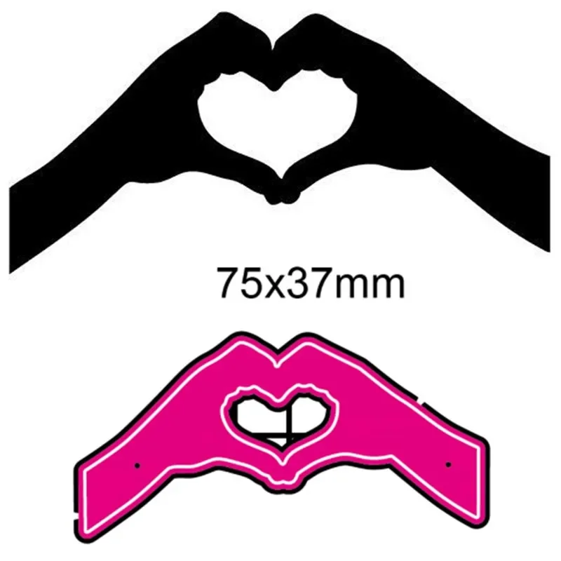 

Металлические штампы вырезанные штампы форма Любовь жест Украшение скрапбукинг бумага рукоделие Нож Форма лезвие перфоратор трафареты