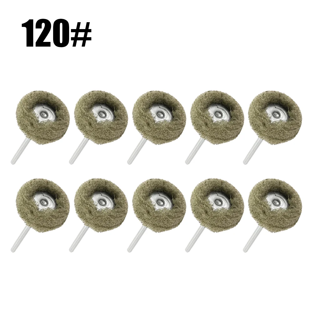 

10Pcs Grinding Sanding Head Abrasive Disc Felt 3mm Shank Buffing Wheels Metal Polish Brush Drill Rotary Tool Accessories