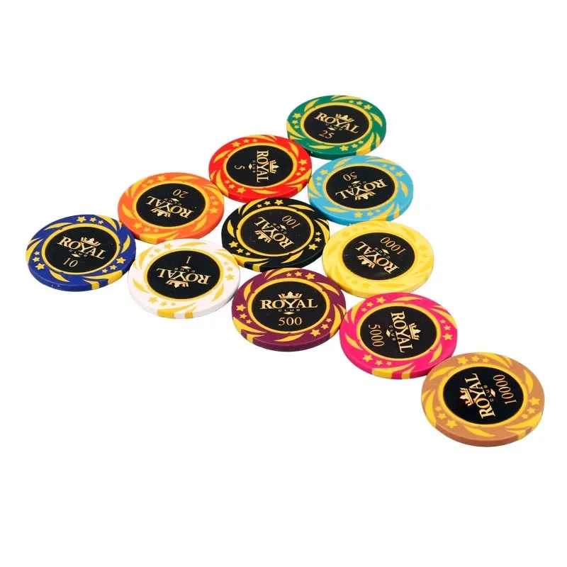 Poker Chips Clay Metal Stickers Coins 5 Pcs Entertainment Club Games Whirlwind Texas Poker Casino Chess Card Accessories
