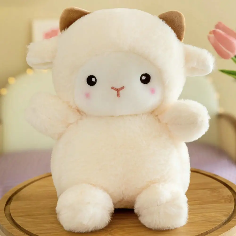 

Lamb Plush Toy Super Cute Sheep Plush Doll Soft Stuffed Cartoon Lamb Ornament Fully Filled Pp Cotton Sleeping Companion Kids