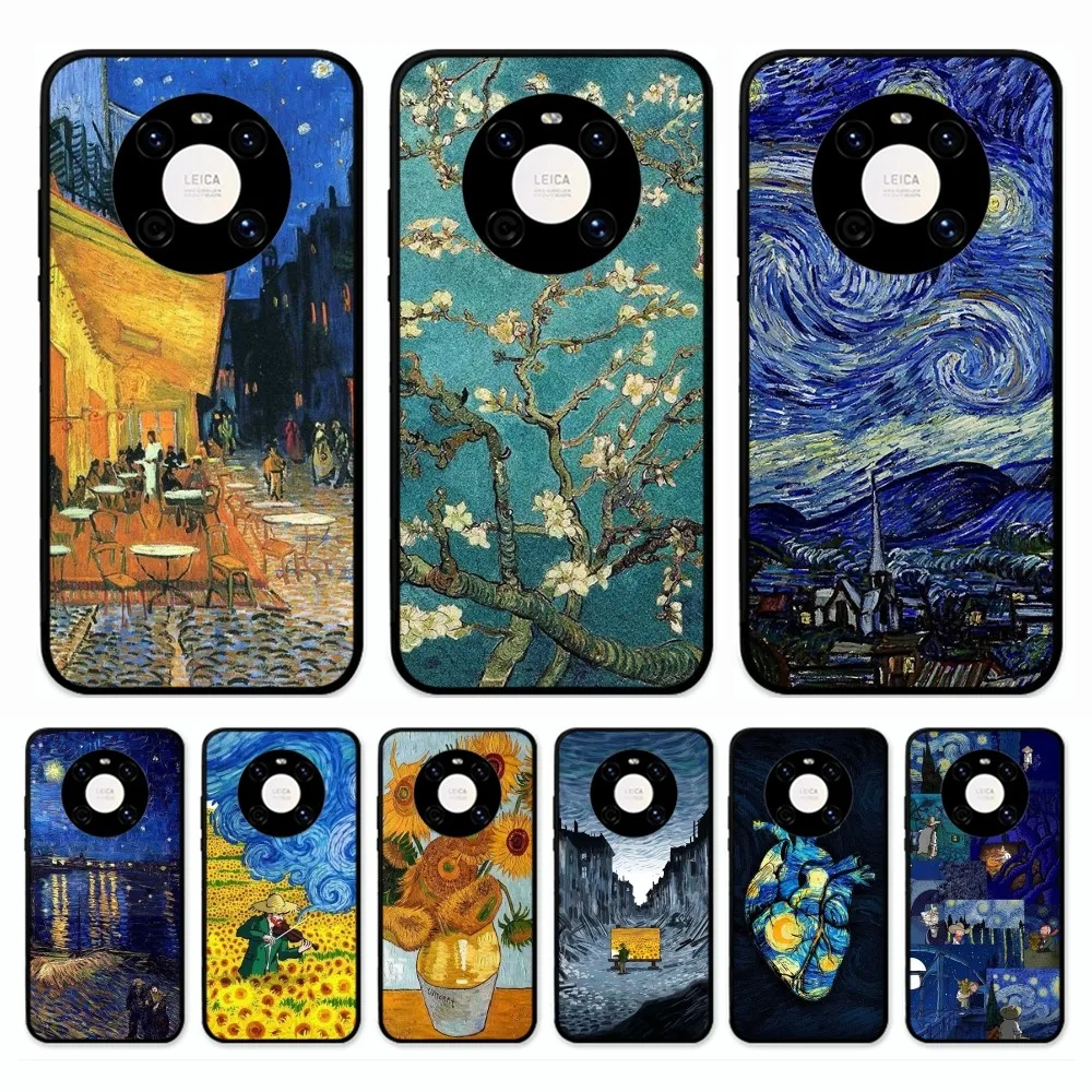 

Van Gogh Starry Sky Art Phone Case For Huawei Mate 10 20 30 40 50 lite pro Nova 3 3i 5 6 SE 7 pro 7SE