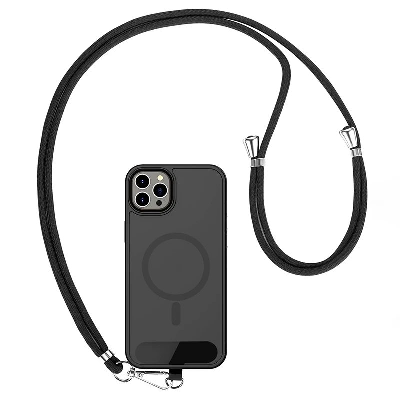 Crossbody Adjustable Neck Strap with Clear Tether Tab