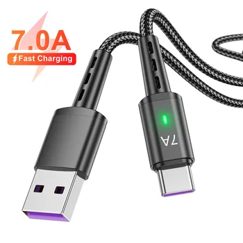 삼성 휴대폰용 USB C타입 케이블 와이어, 고속 충전, 데이터 코드, 삼성 S22, S20, 샤오미 미 12 용, 7A