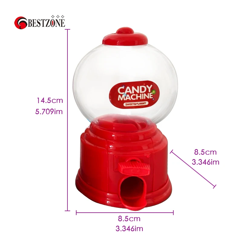 1Pcs Cute Sweet Mini Candy Machine Kids Bubble Gift Children Bank Toys Dispenser Gumball Coin Saving Box Piggy Bank Home Decor