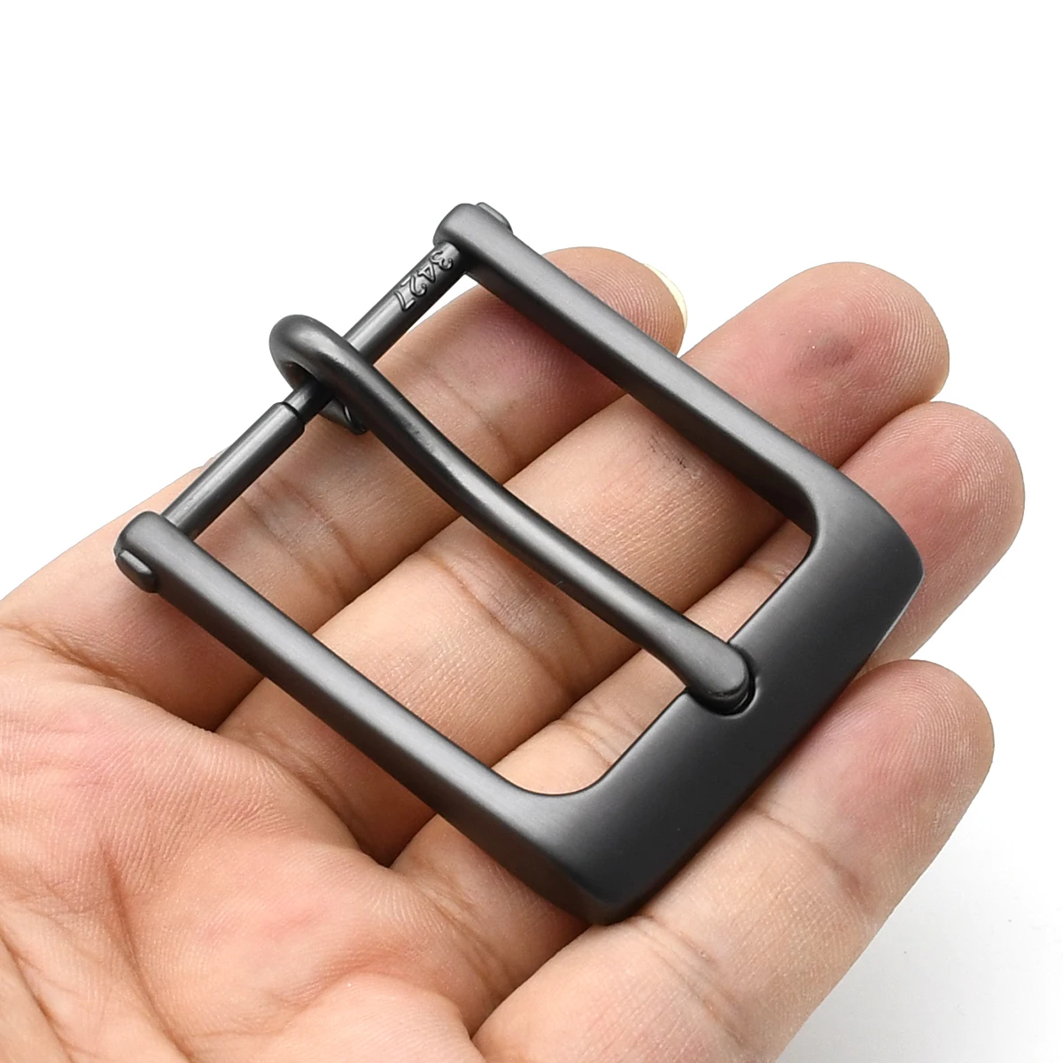 1piece Metal Belt Buckle 35mm Matte Black Single Pin Buckle Jeans Waistband Buckles For 32mm-34cm Belt Leather Craft Accessories