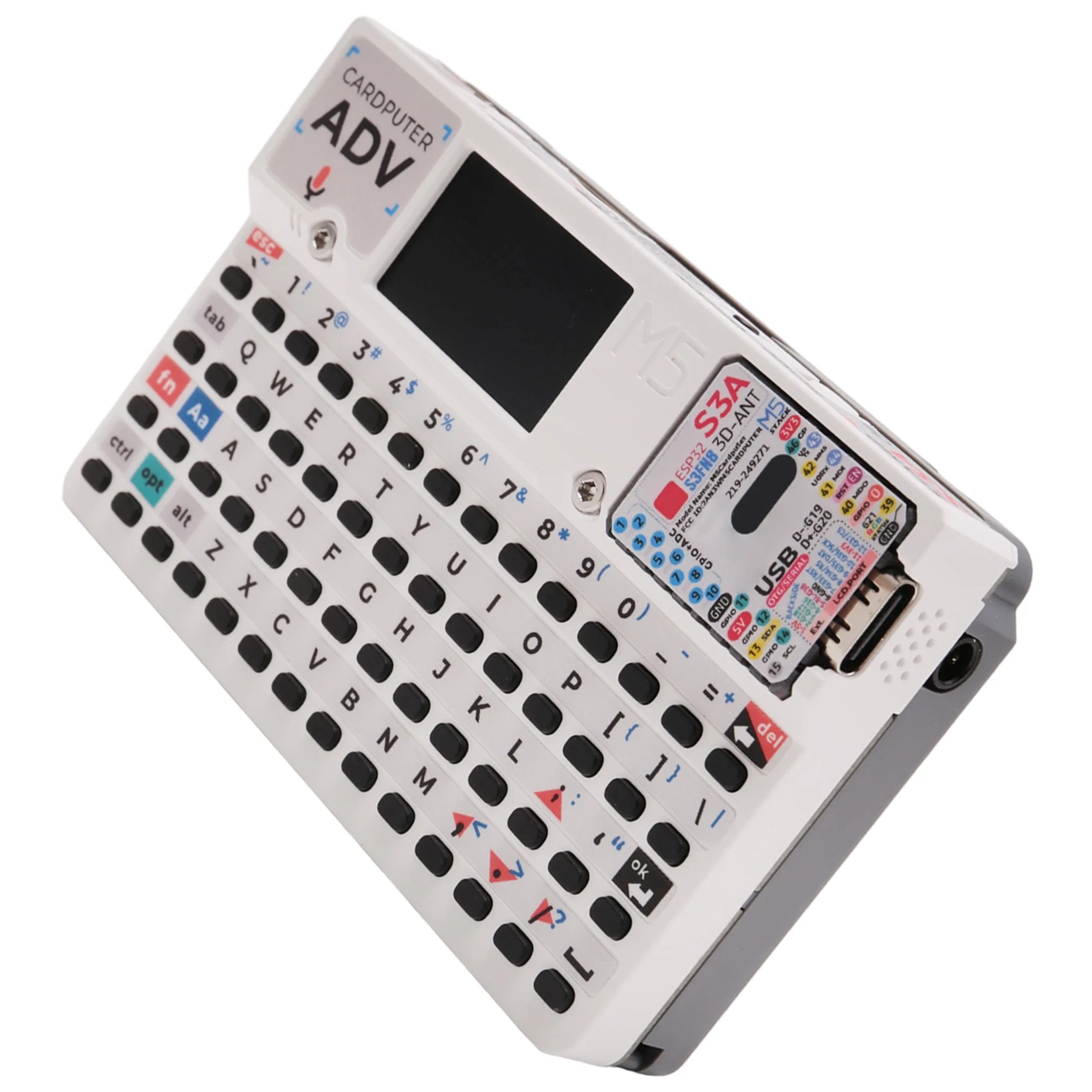 DT75BG 카드퍼터 어드밴스 버전 휴대용 컴퓨터 M5StampS3A 개발 키트 1.14인치 화면 56키 키보드 카드