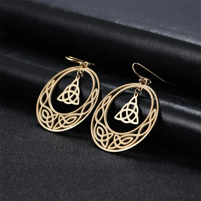 Boucles D’oreilles Nœud Celtique – Bijou Minimaliste Porte-bonheur, Cadeau Saint-Valentin Pour Femme Ou Fille