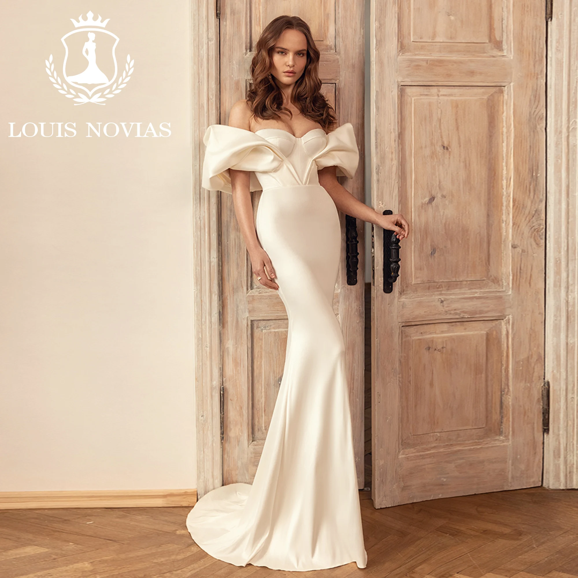 

LOUIS NOVIAS Mermaid Wedding Dresses High Quality 2023 Charming Sweetheart Brush Train Trumpet Wedding Gown Vestidos De Novia