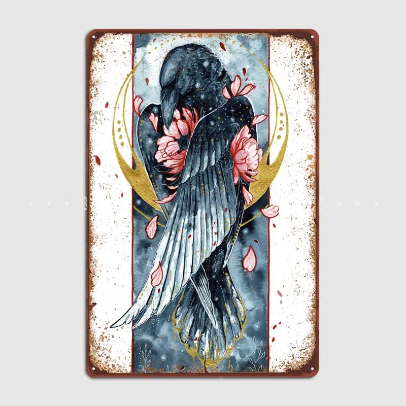 Golden Raven Room Decor Retro Vintage Metal Sign Targhe In Latta Per Bar Garage Art Wall Decoration Art Of Murals Home Decor Items