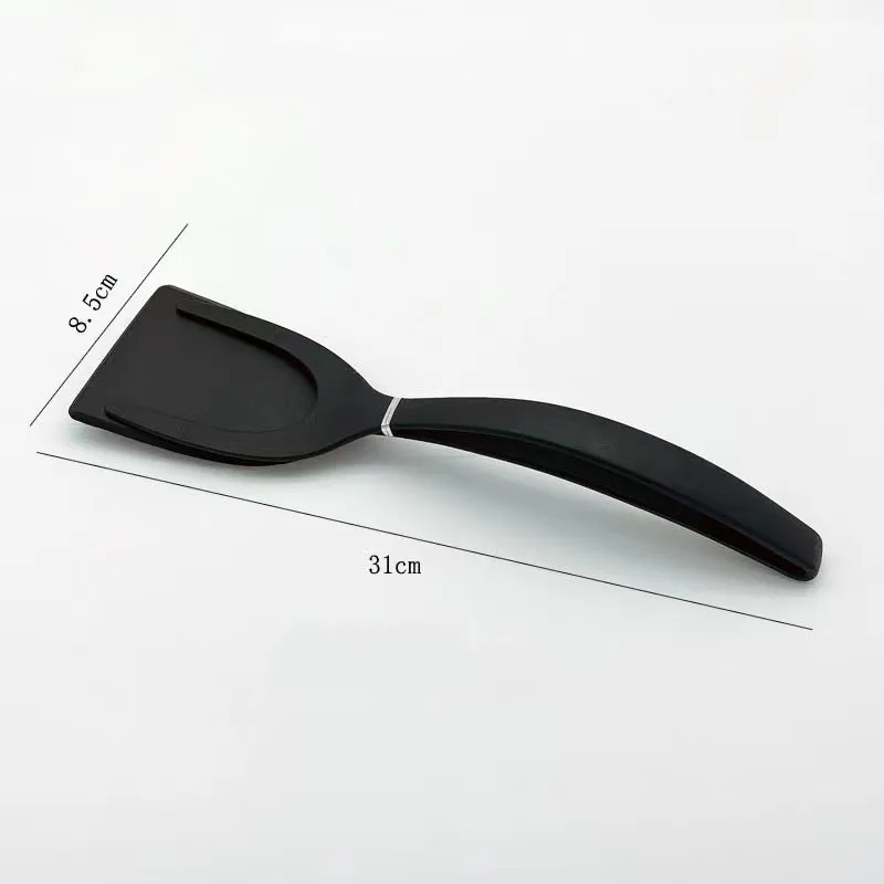 2 In 1 Non Stick Pancake Spatula French Fries Turners Egg Clamp Frying Steak Pancake Tongs Toast Omelet Clip Kitchen Accessories