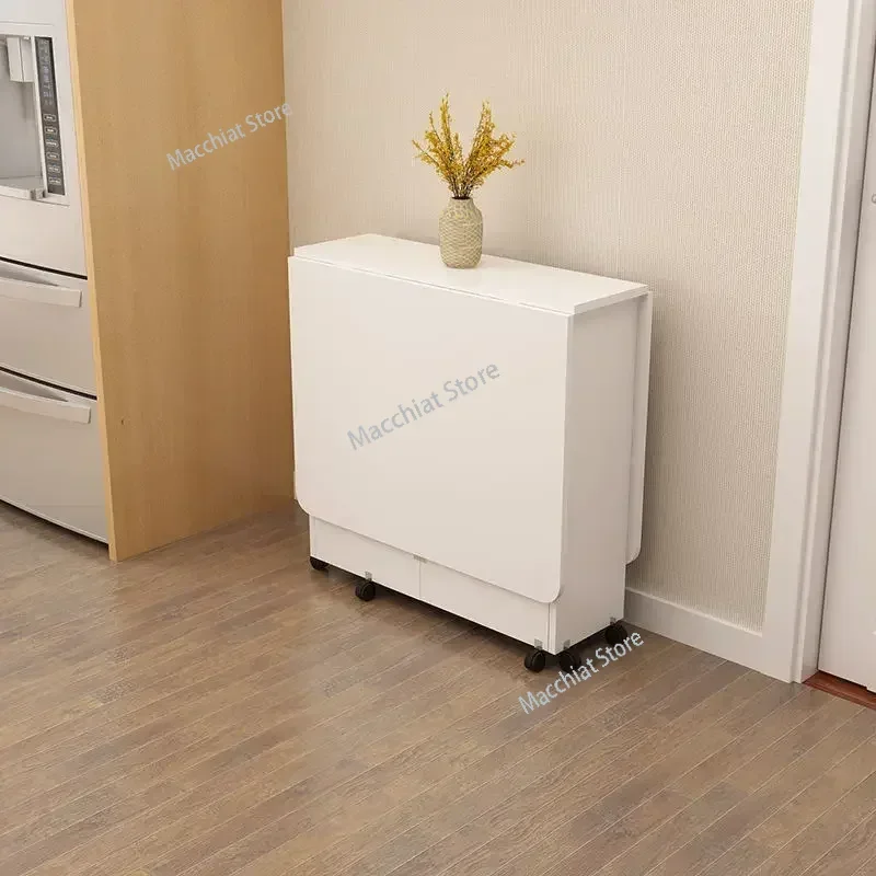 Description Picture 2 of itemFolding Dining Table Modern Simplicity Multifunctional Movable Storage Kitchen  Home Furniture Living Room Extendable