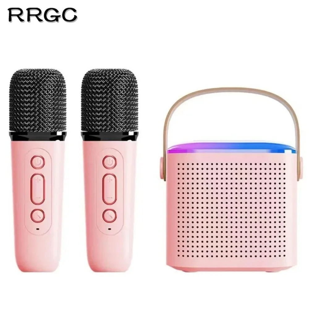 Portable Karaoke Machine with 2 Wireless Microphone, Mini Bluetooth Speaker  Microphone for Kids Home KTV Outdoor Travel Beige - AliExpress