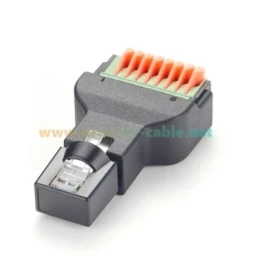 RJ45-Buchse mit Schraubklemmenblock, RJ45-Ethernet 8P8C auf schnelle Feder, lötfreier Klemmadapter für PIKA CT301 Stromwandler – Detail 3