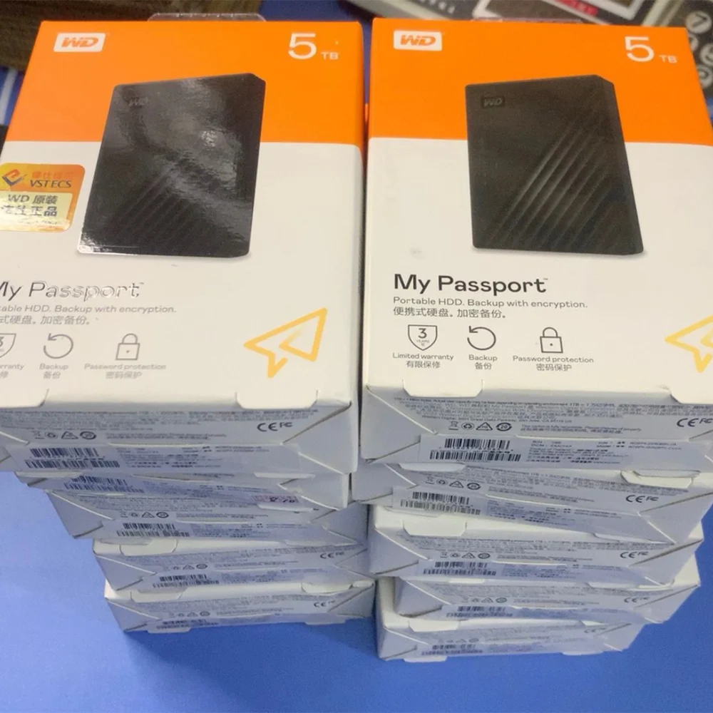 WD 5TB My Passport Portable External Hard Drive HDD USB 3.0 Backup software and password protection HDD